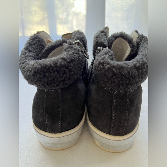 New Dolce Vita Women's Zilvia Plush Lace Up Zip High Top Sneakers Size 11 - Picture 3 of 9